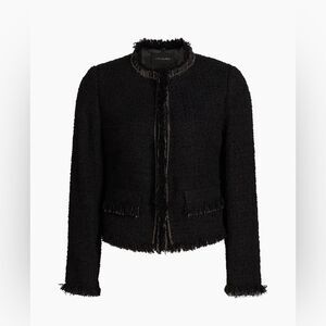 NWT Kobi Halperin Black Lando Tweed Jacket, size S